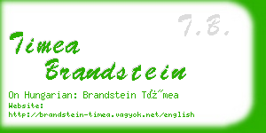 timea brandstein business card